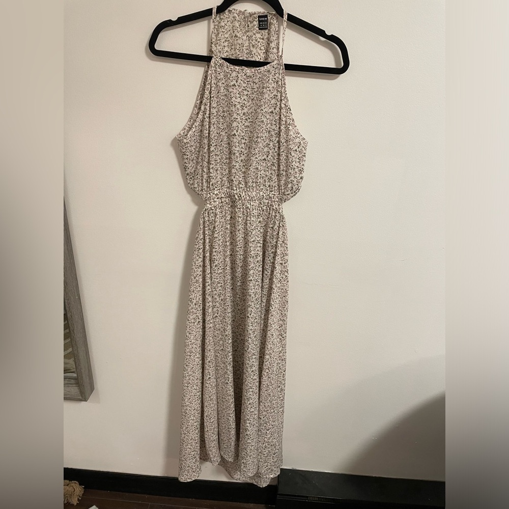Cut-Out Floral Maxi Dress